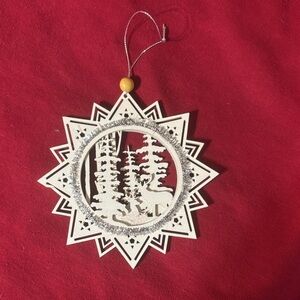 Charming White Star Holiday Ornament